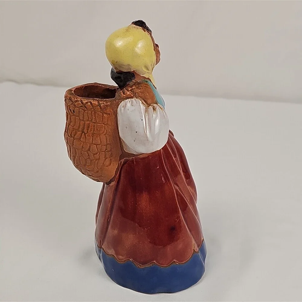 Vintage “Rosita” Hand Painted Ceramic Woman Figurine Folk Art Signed Marion